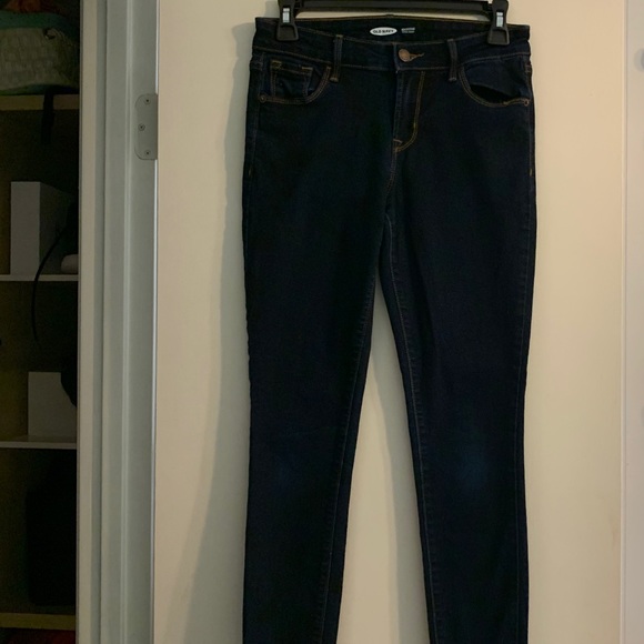 Skinny dark blue jeans. - Picture 1 of 2